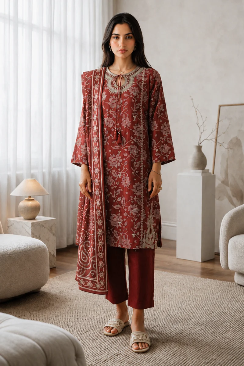 Rust Floral Ls003