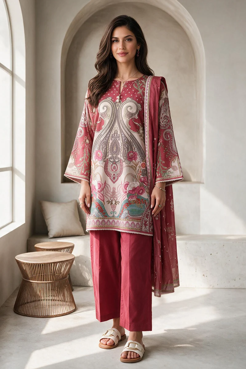 Rose Paisley Ls001