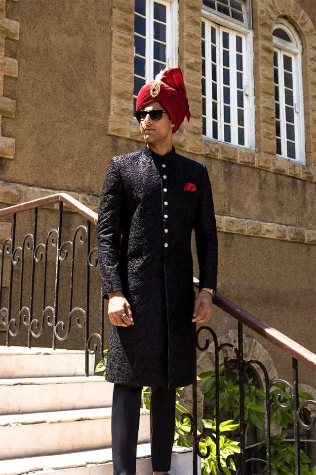 Black Embroidered Sw001