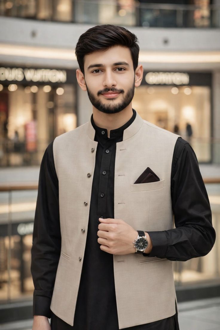 Beige Classic Waistcoat